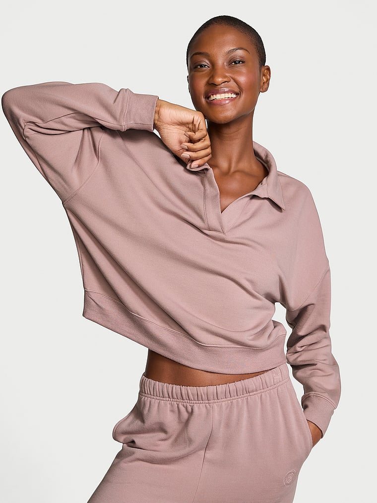 Victoria's Secret Brushed Modal Fleece Collared Pullover