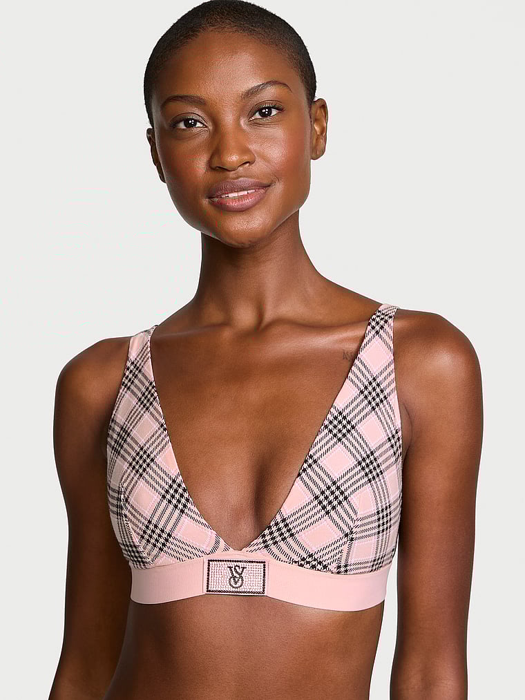 The T-shirt Shine Patch Wireless Plunge Bralette Shine Patch