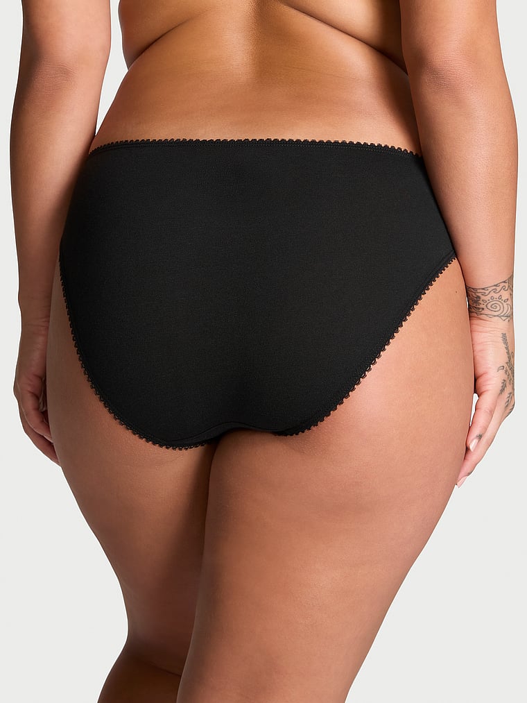 Victoria's Secret Stretch Cotton Dot Mesh Bikini Panty Smooth