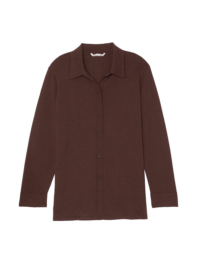 Victoria's Secret Luxe Cr��me Knit Button-Up Shirt