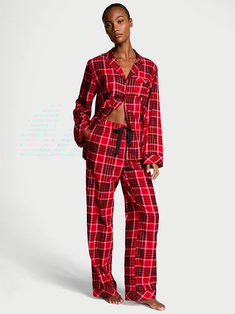 Victoria's Secret Flannel Long Pajama Set