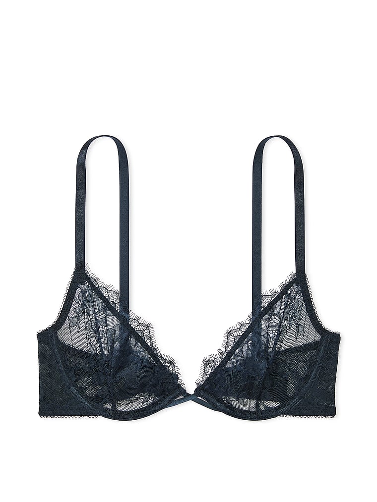 Very Sexy Rose Lace Unlined Low-Cut Demi Bra Lace