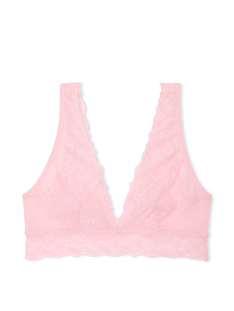 Victoria's Secret Sexy Tee Sequin Posey Lace Triangle Bralette Lace