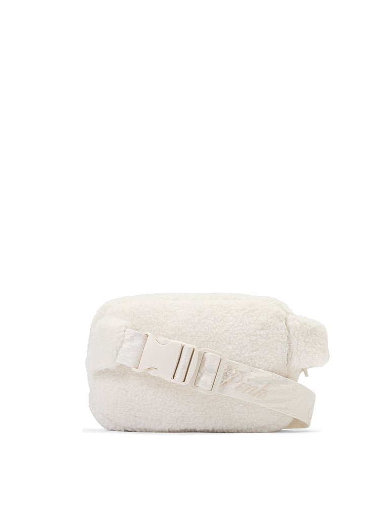 PINK Plush Teddy Belt Bag