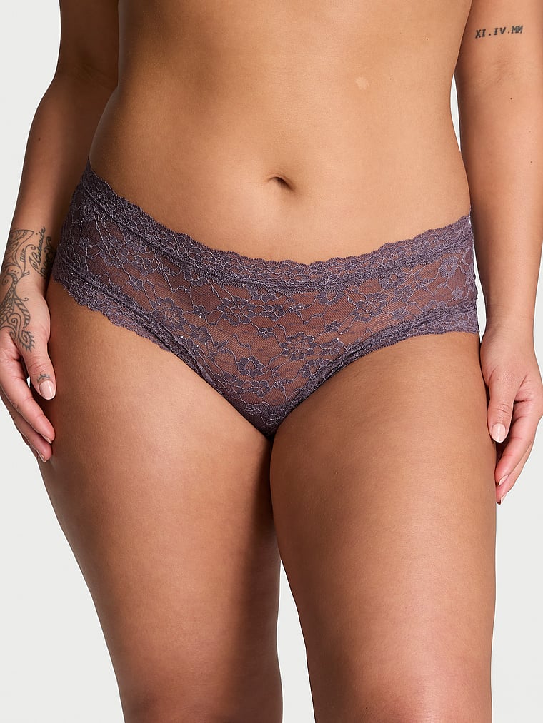 The Lacie Sequin Posey Lace Cheeky Panty Sequin Lace