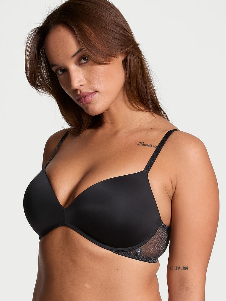 Victoria's Secret Sexy Tee Smooth-Cup Wireless Push-Up Bra Lace Trim