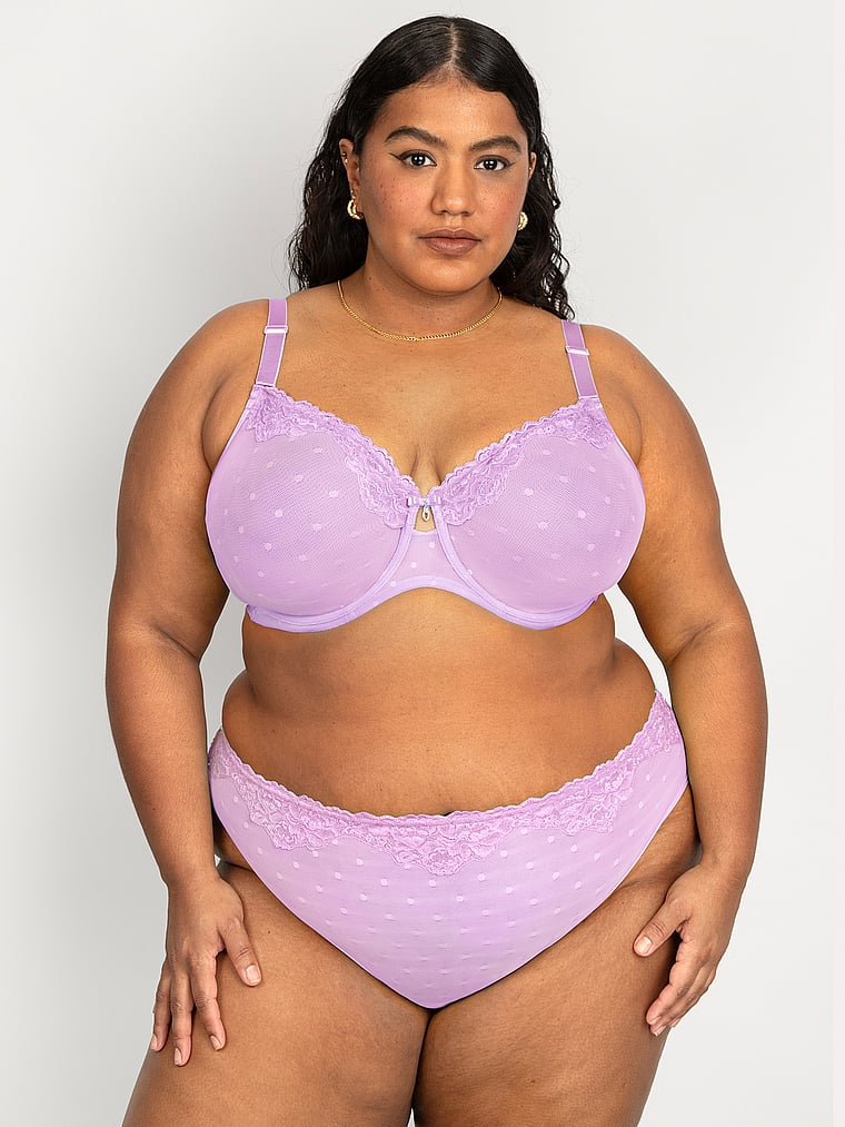 Curvy Couture Sheer Whisper High Cut Brief Panty