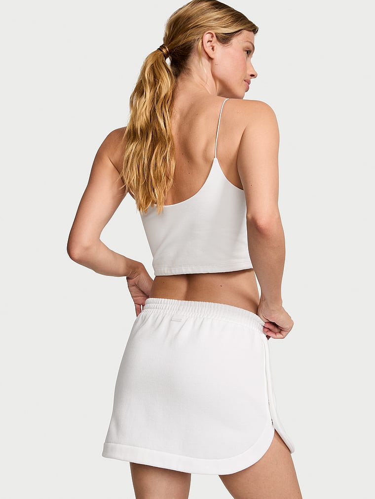 Victoria's Secret Cotton Fleece Snap Mini Skirt