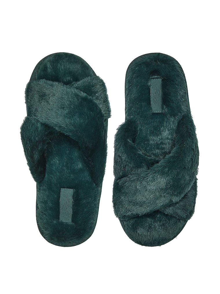 PINK Faux Fur Slippers