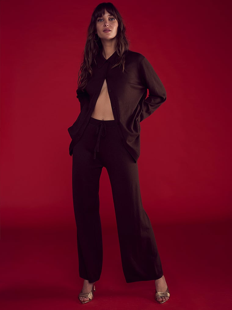 Victoria's Secret Luxe Cr��me Knit Button-Up Shirt