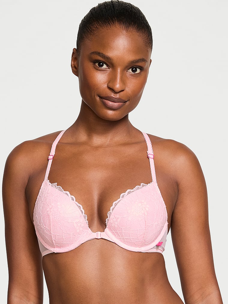 Victoria's Secret Sexy Tee Push-Up Front-Close Lace Bra Front Close