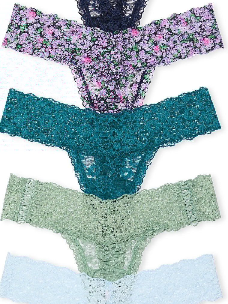Victoria's Secret 5-Pack Lace Thong Panties Lace