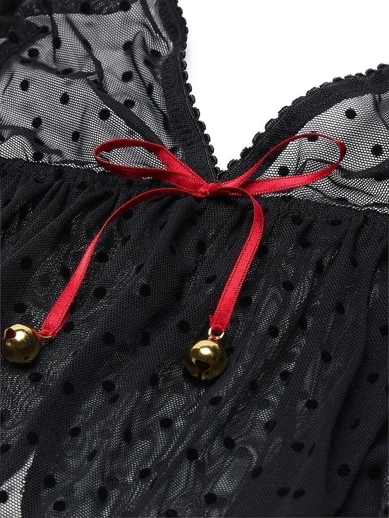 Victoria's Secret Jingle Bells Mesh Cami Set