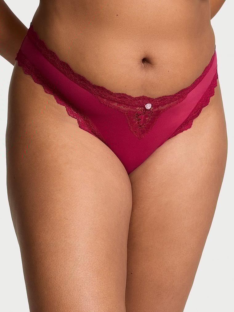Dream Angels Lace-Trim Brazilian Panty Lace Trim