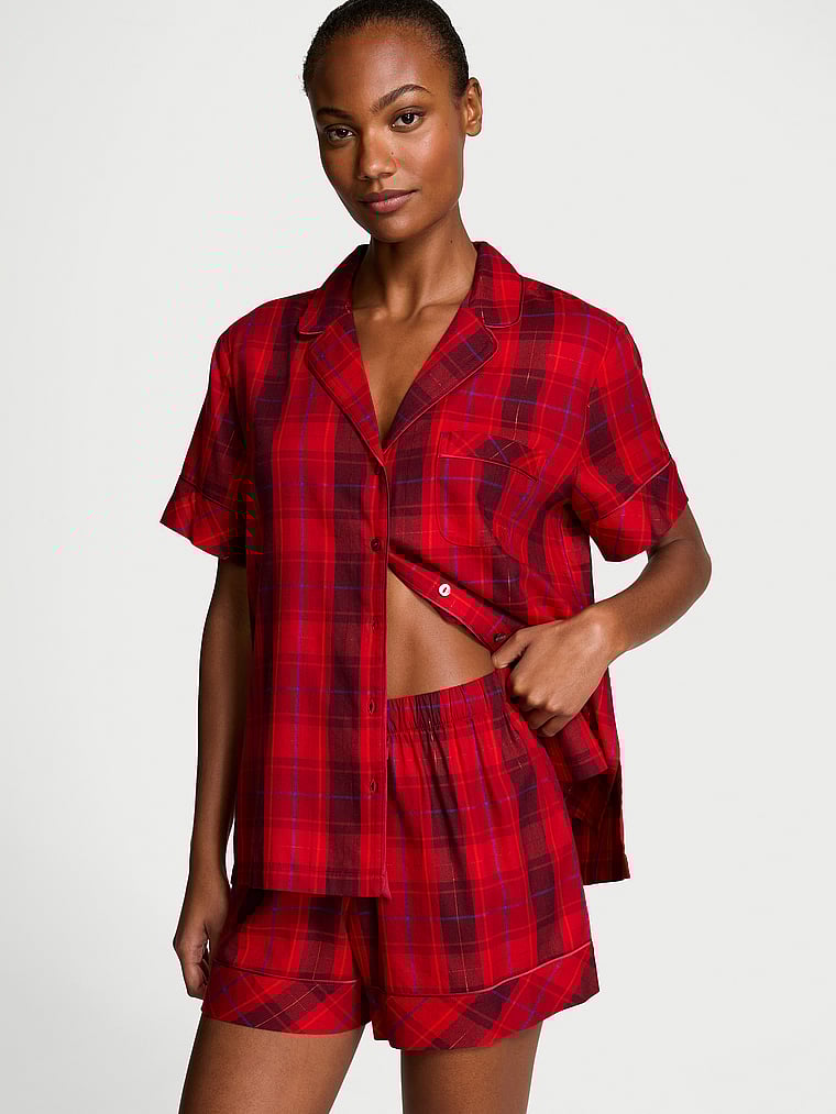 Victoria's Secret Flannel Short Pajama Set