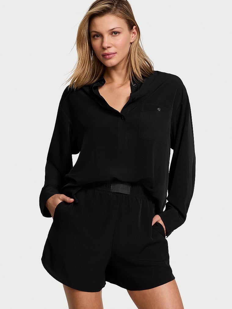 Victoria's Secret Luxe Crepe Short Pajama Set