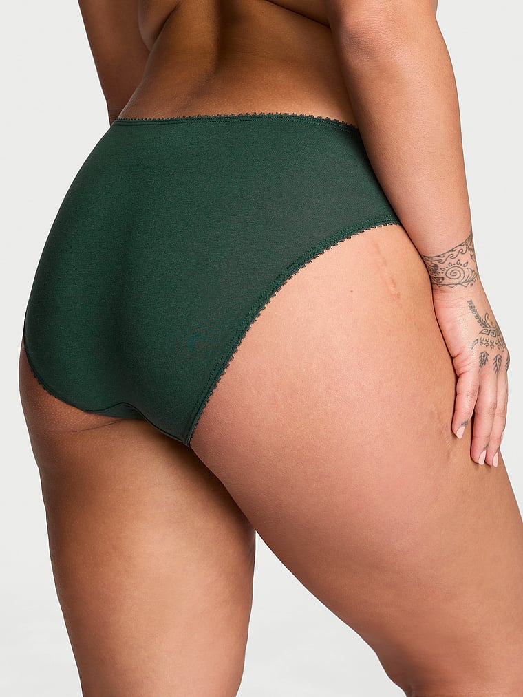 Victoria's Secret Stretch Cotton Dot Mesh Bikini Panty Smooth