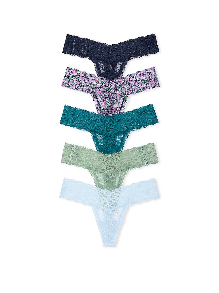Victoria's Secret 5-Pack Lace Thong Panties Lace