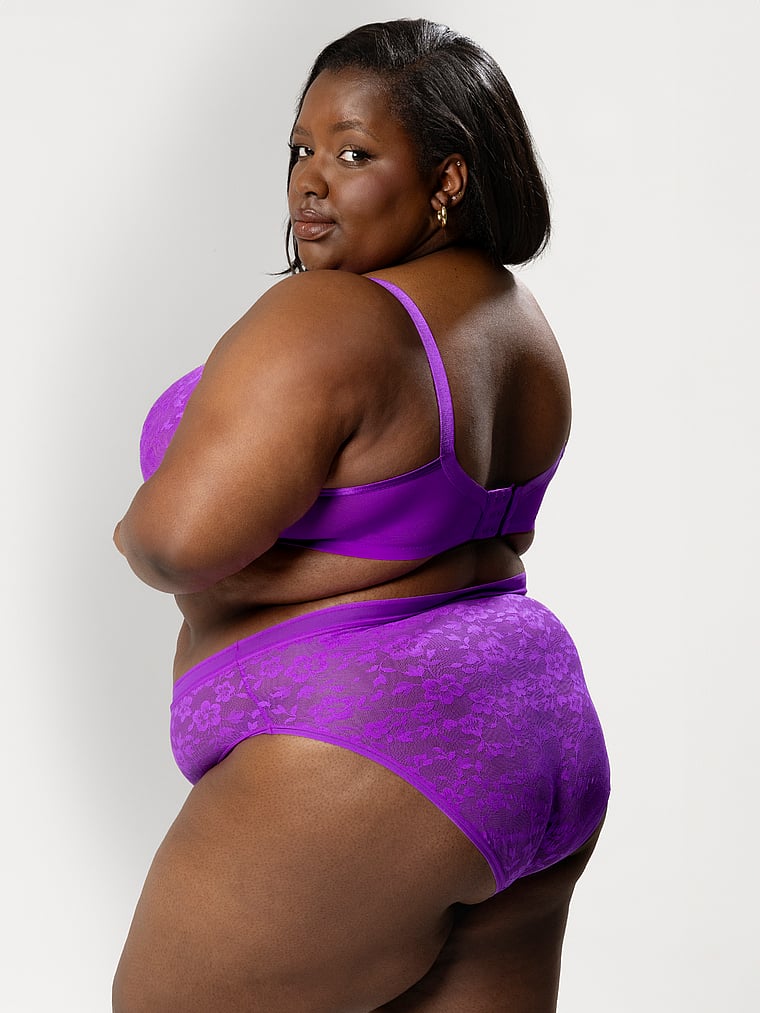 Curvy Couture Smooth Lace High Cut Brief