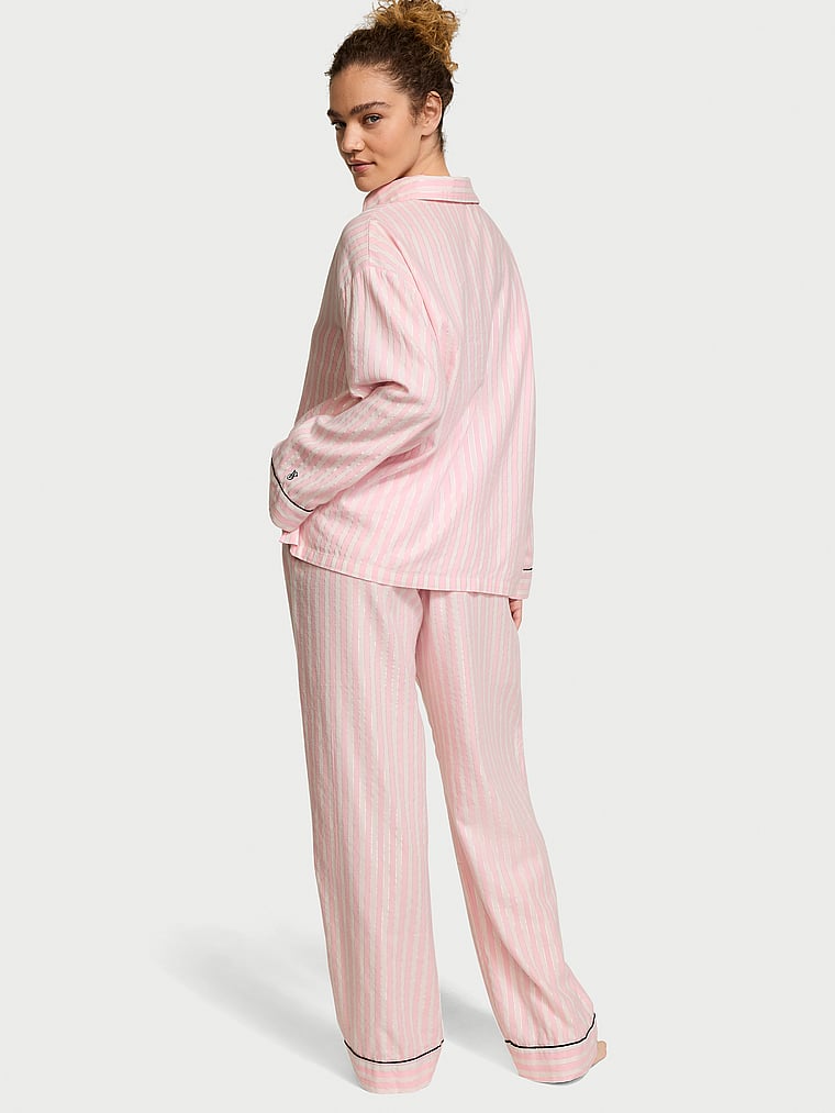 Victoria's Secret Flannel Popover Long Pajama Set