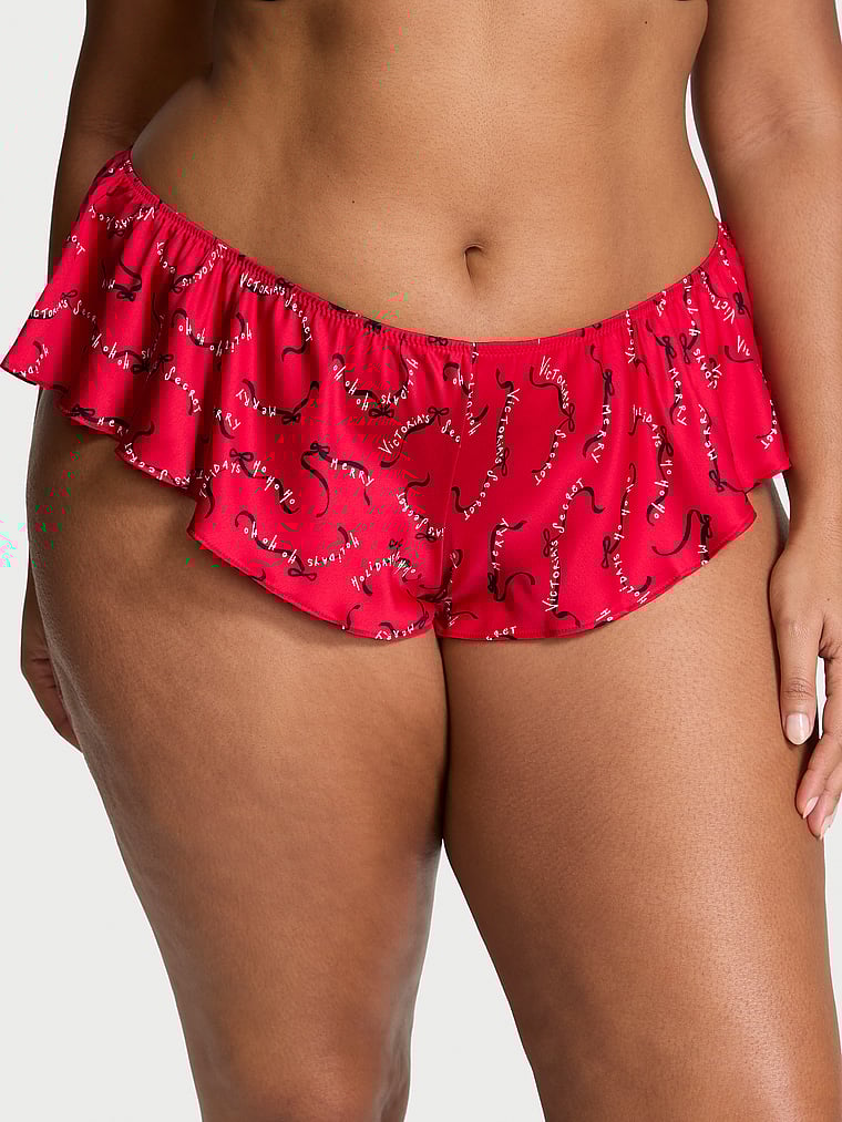 Very Sexy Satin Flutter Cheeky Panty Novelty
