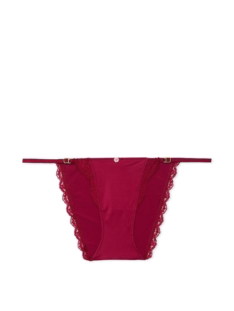 Dream Angels Lace-Trim Adjustable String Bikini Panty Lace trim