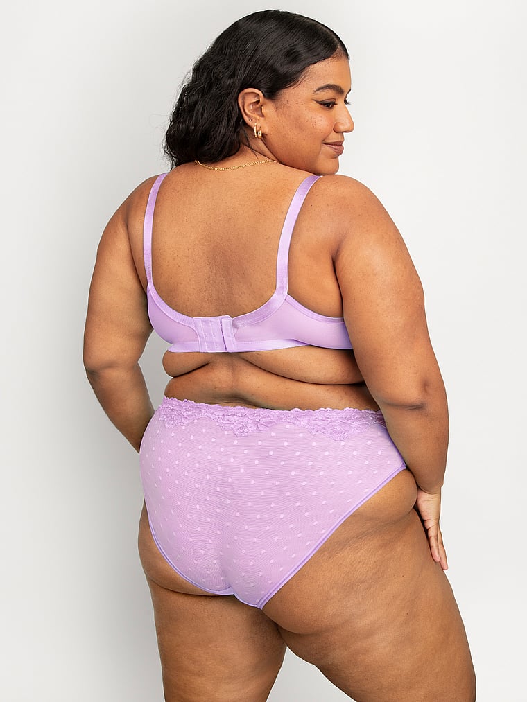 Curvy Couture Sheer Whisper High Cut Brief Panty