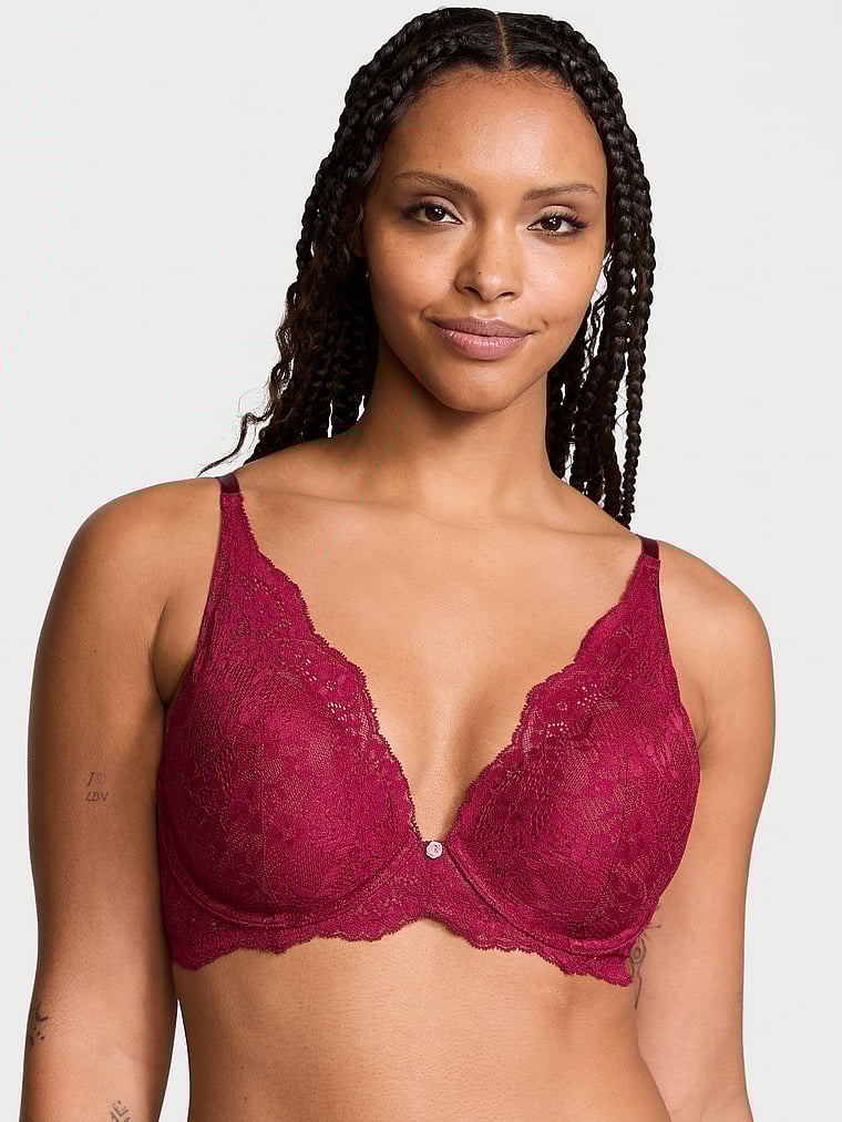 Dream Angels Lace Lightly Lined Plunge Bra Lace