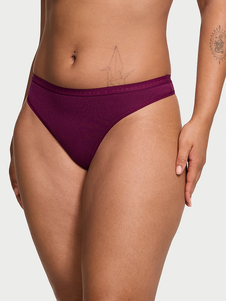 Victoria's Secret Stretch Cotton Thong Panty Smooth