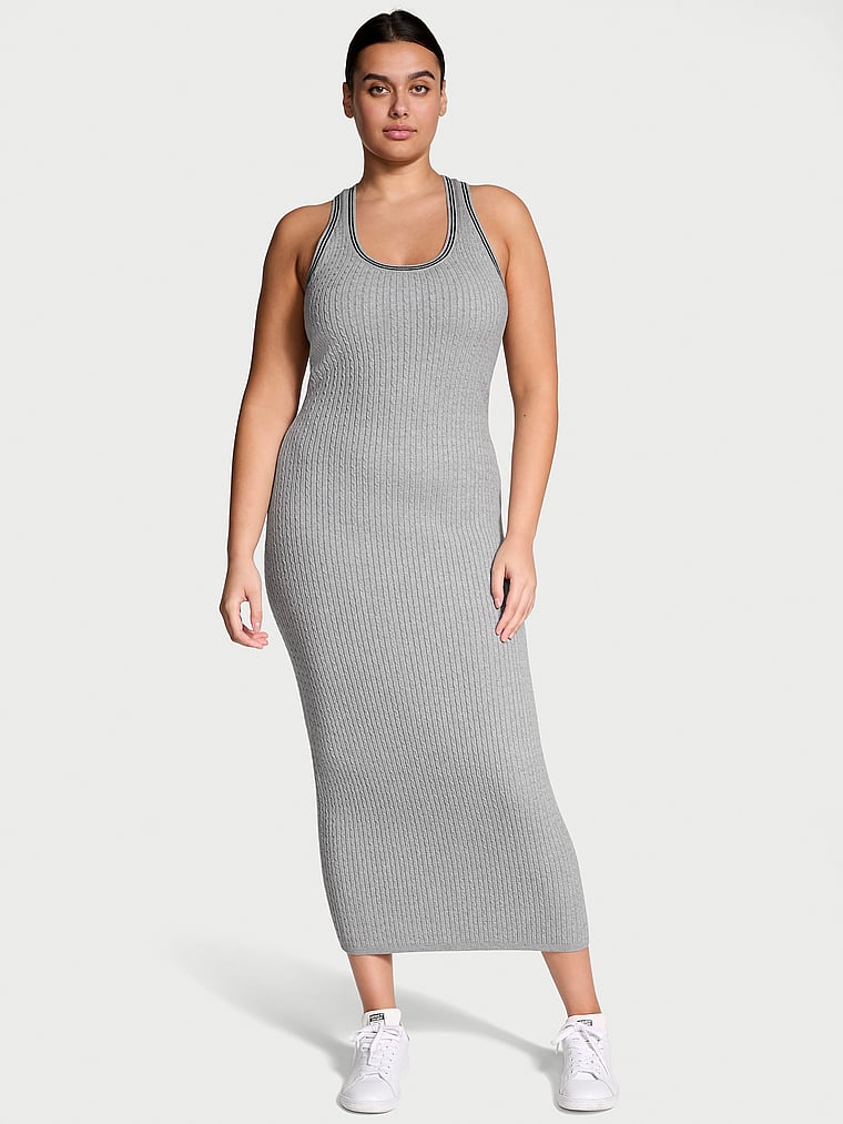 Victoria's Secret Luxe Cable-Knit Long Slip Dress
