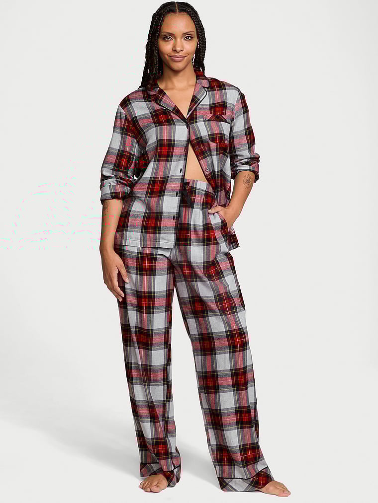 Victoria's Secret Flannel Long Pajama Set