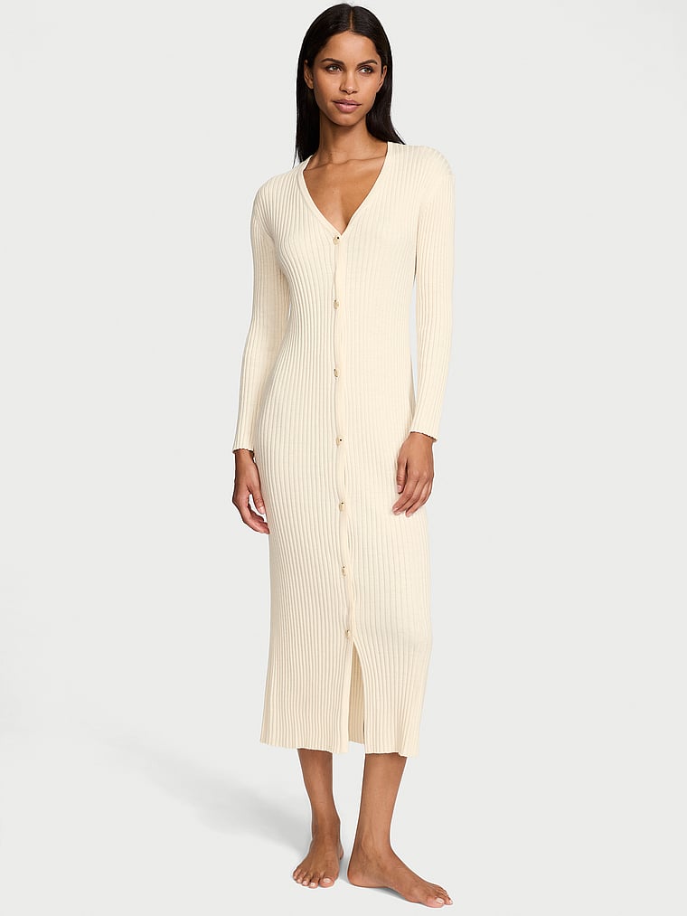 Victoria's Secret Luxe Cr��me Knit Cardigan Dress