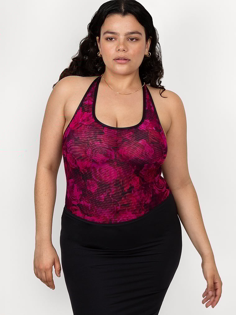 Curvy Couture Sheer Mesh Bodysuit