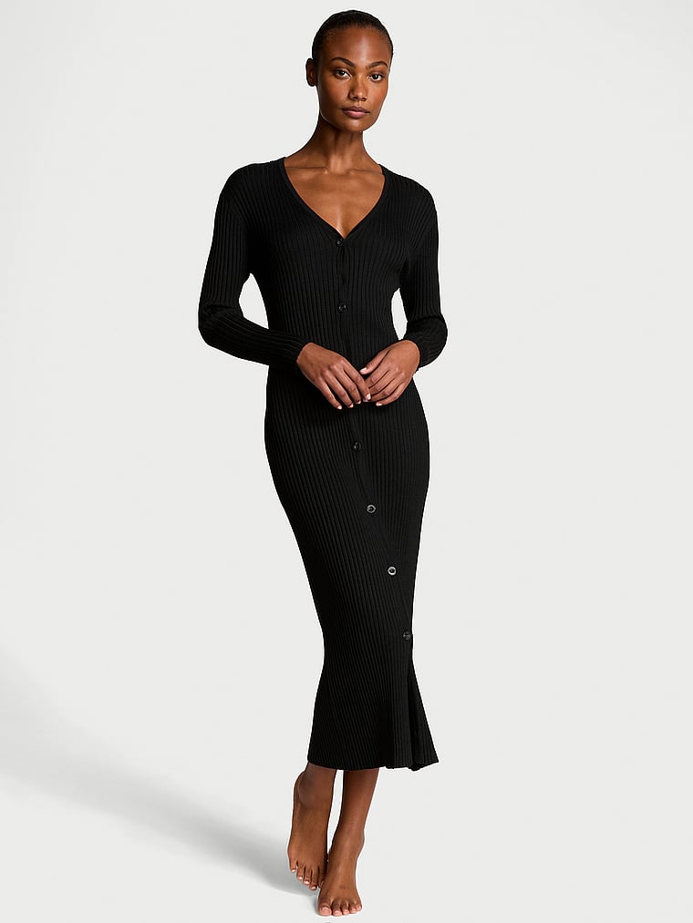 Victoria's Secret Luxe Cr��me Knit Cardigan Dress