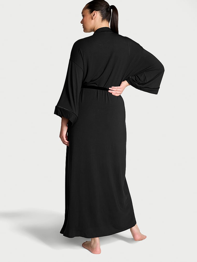 Victoria's Secret Modal Soft Velvet-Trim Maxi Robe