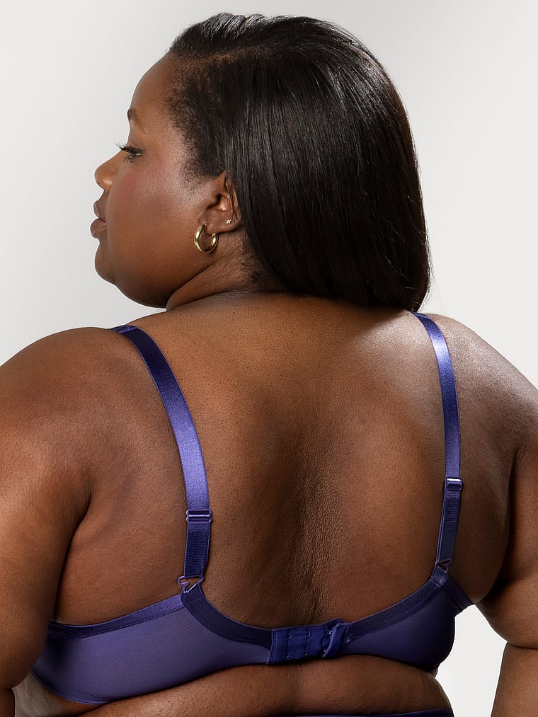 Curvy Couture Sheer Mesh Plunge T-Shirt Bra