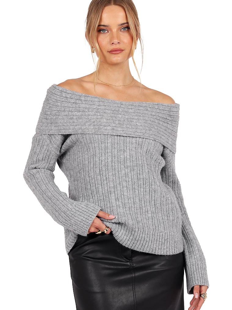 Petal & Pup Kenny Off Shoulder Knit Sweater