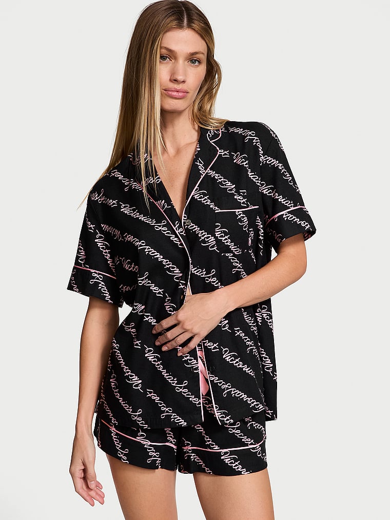 Victoria's Secret Flannel Short Pajama Set
