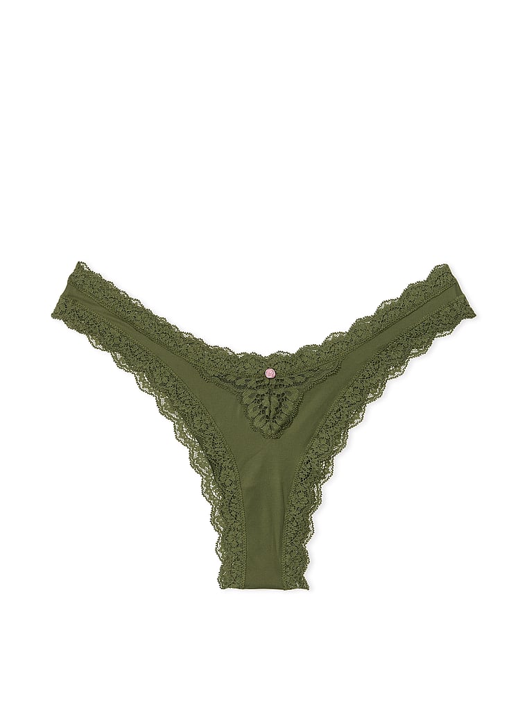 Dream Angels Lace-Trim Brazilian Panty Lace Trim