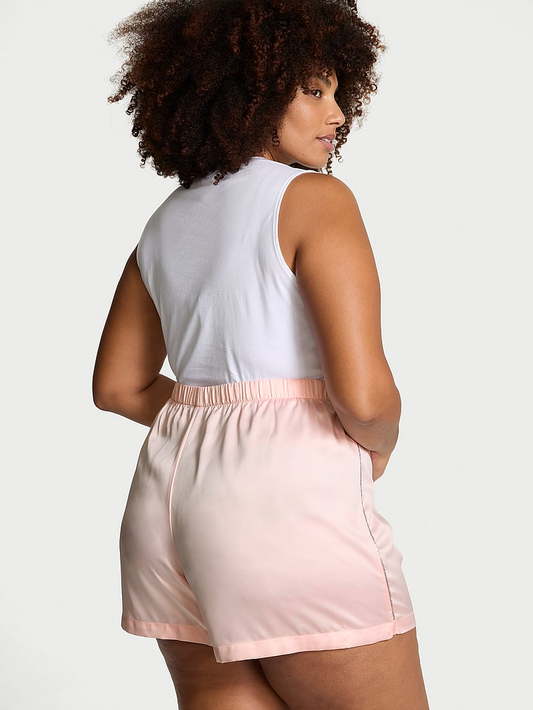 Victoria's Secret Shine Patch Satin Boxer Shorts