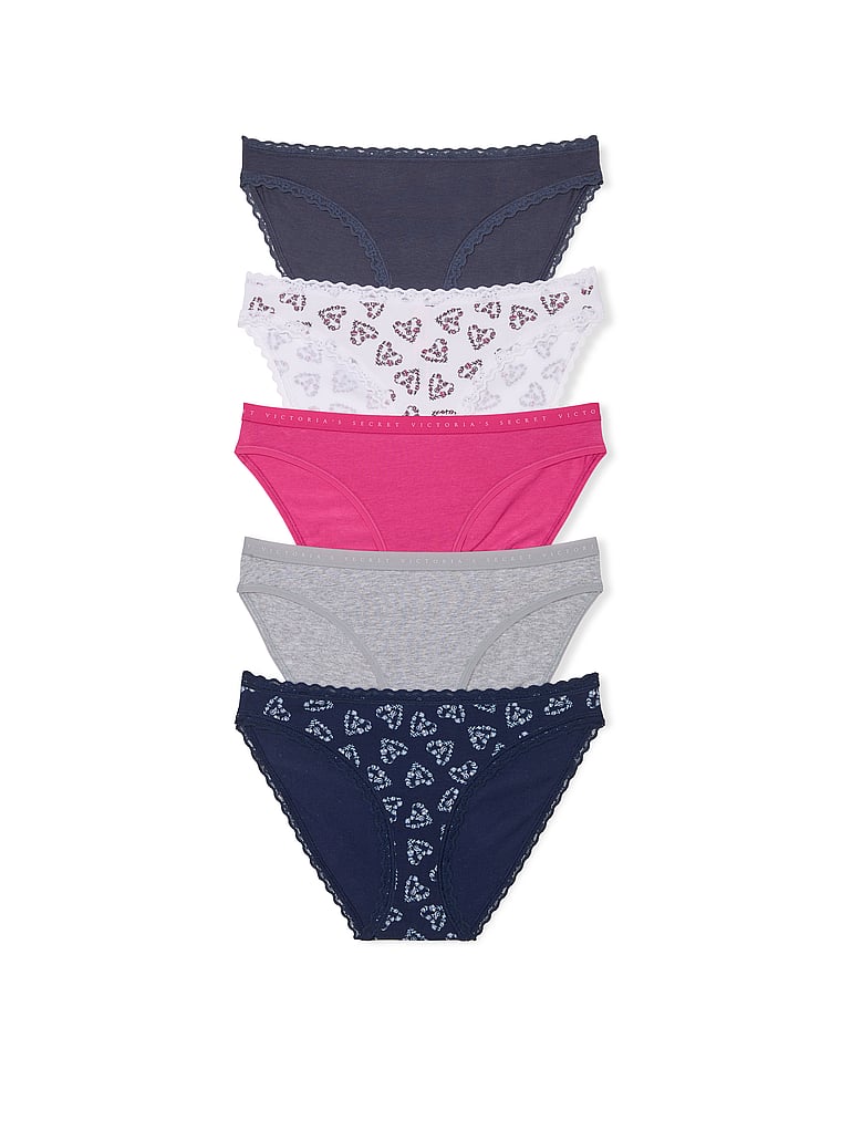 Victoria's Secret 5-Pack Stretch Cotton Bikini Panties Smooth