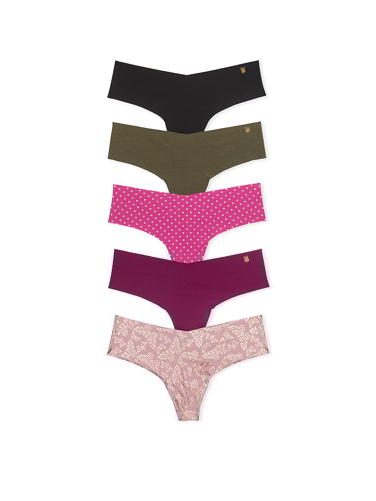 Victoria's Secret 5-Pack No-Show Thong Panties Smooth