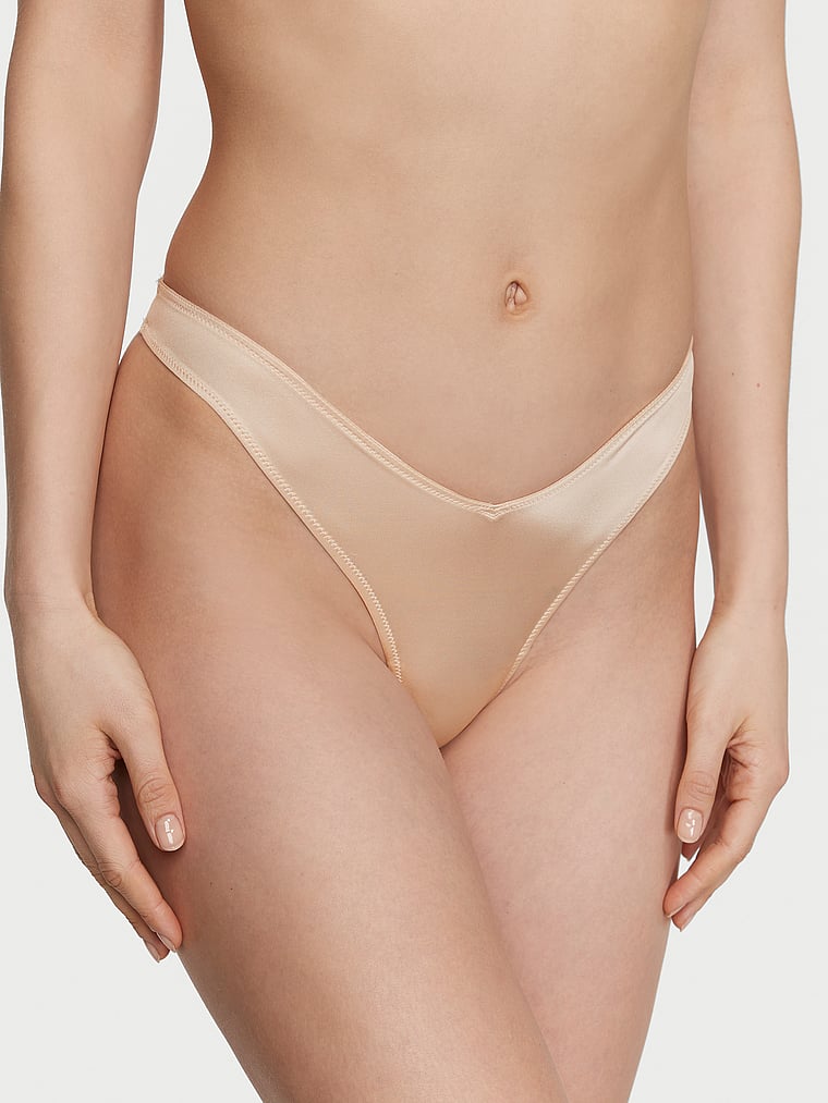 Very Sexy Strappy-Back High-Leg Thong Panty Smooth