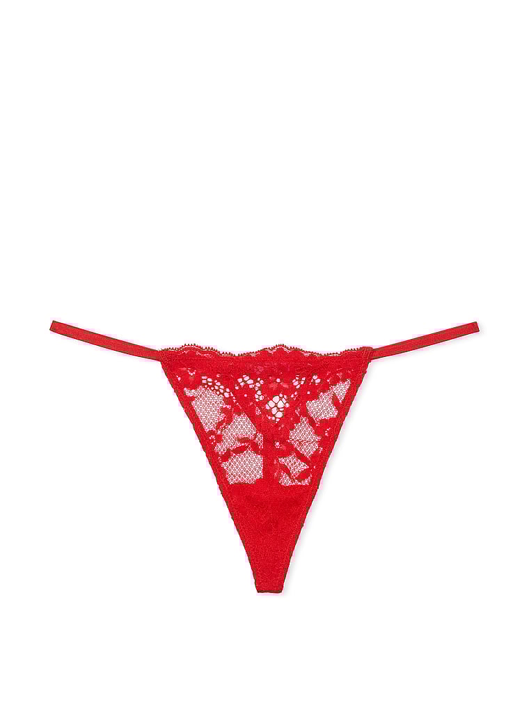 Dream Angels Twinkle Bow Lace V-String Panty Twinkle Lace