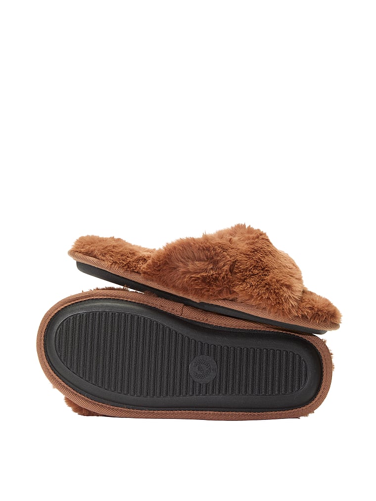 PINK Faux Fur Slippers