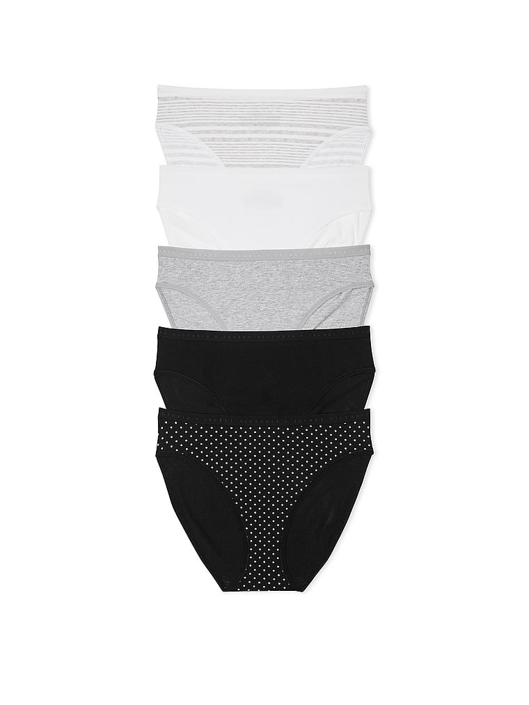 Victoria's Secret 5-Pack Stretch Cotton High-Leg Brief Panties Smooth