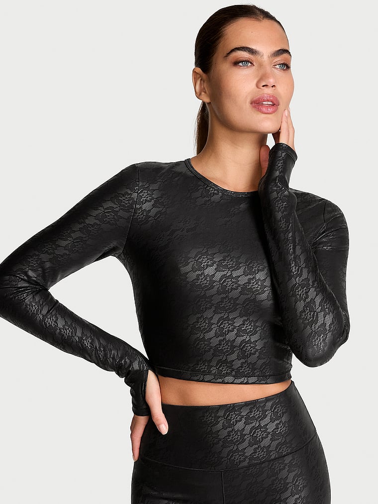 VSX VSX SuedeEffect Lace Long-Sleeve Top