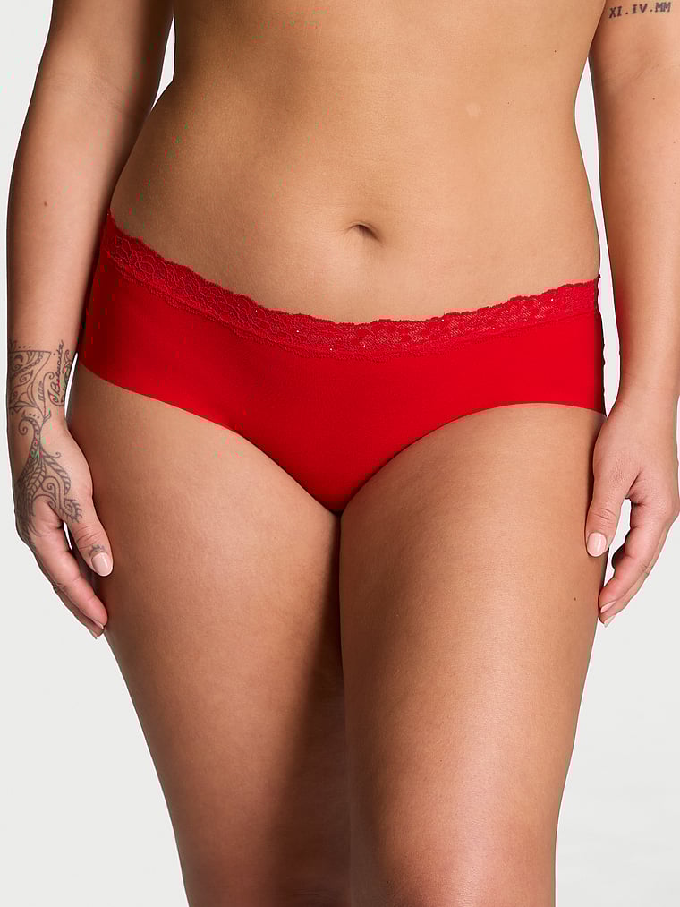 No-Show No-Show Lace-Waist Hiphugger Panty Novelty
