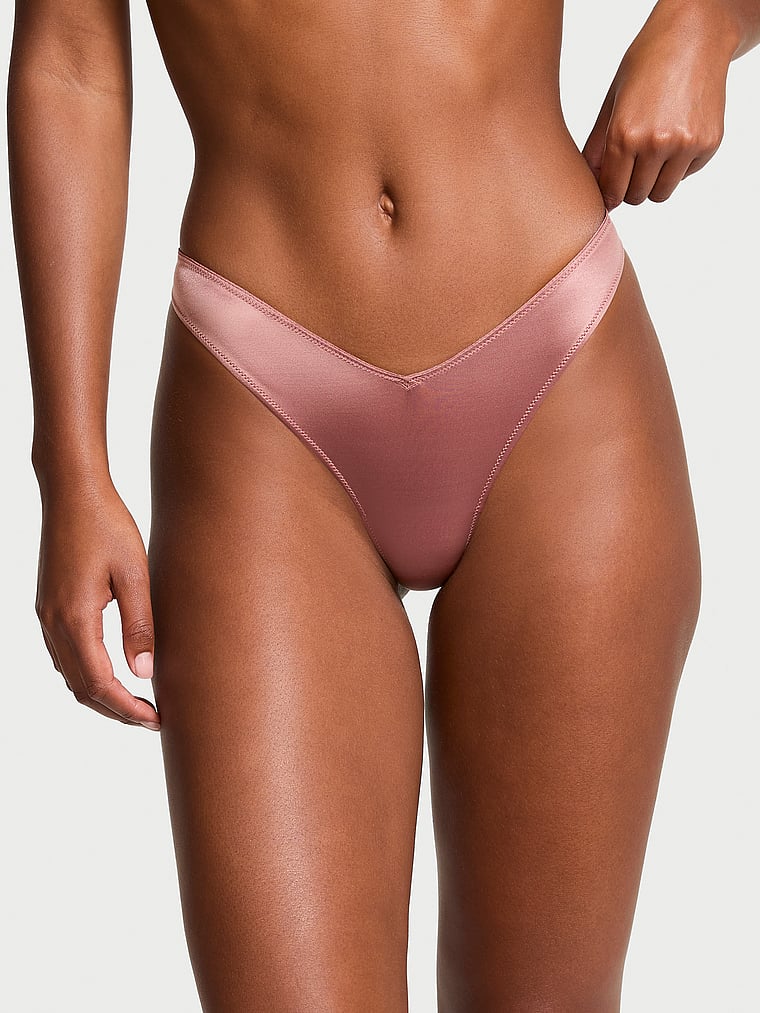 Very Sexy Strappy-Back High-Leg Thong Panty Smooth