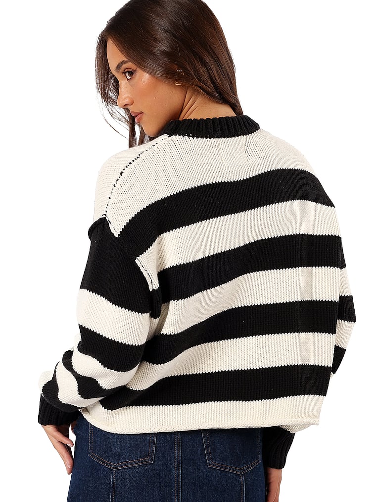 Petal & Pup Gretchen Stripe Crew Neck Sweater
